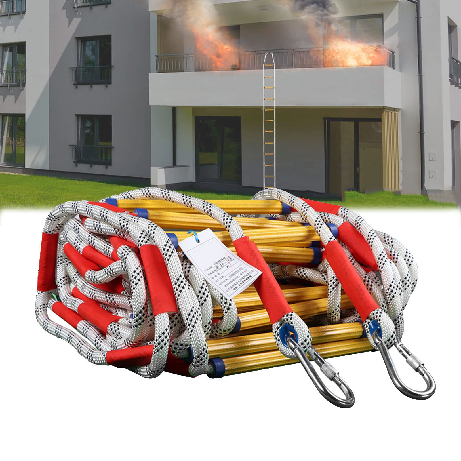Échelle de sécurité résistante aux flammes pour évacuation maison et cabane