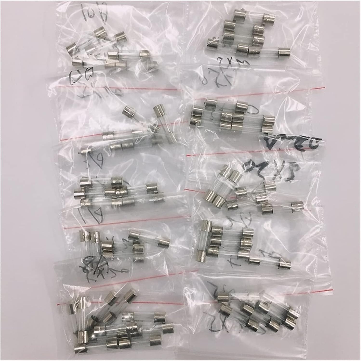 ヒューズ 60 ピース/ロット 12 種類高速ガラス ヒューズ キット パッケージ 5x20mm 0.2A 0.3A 0.5A 1A