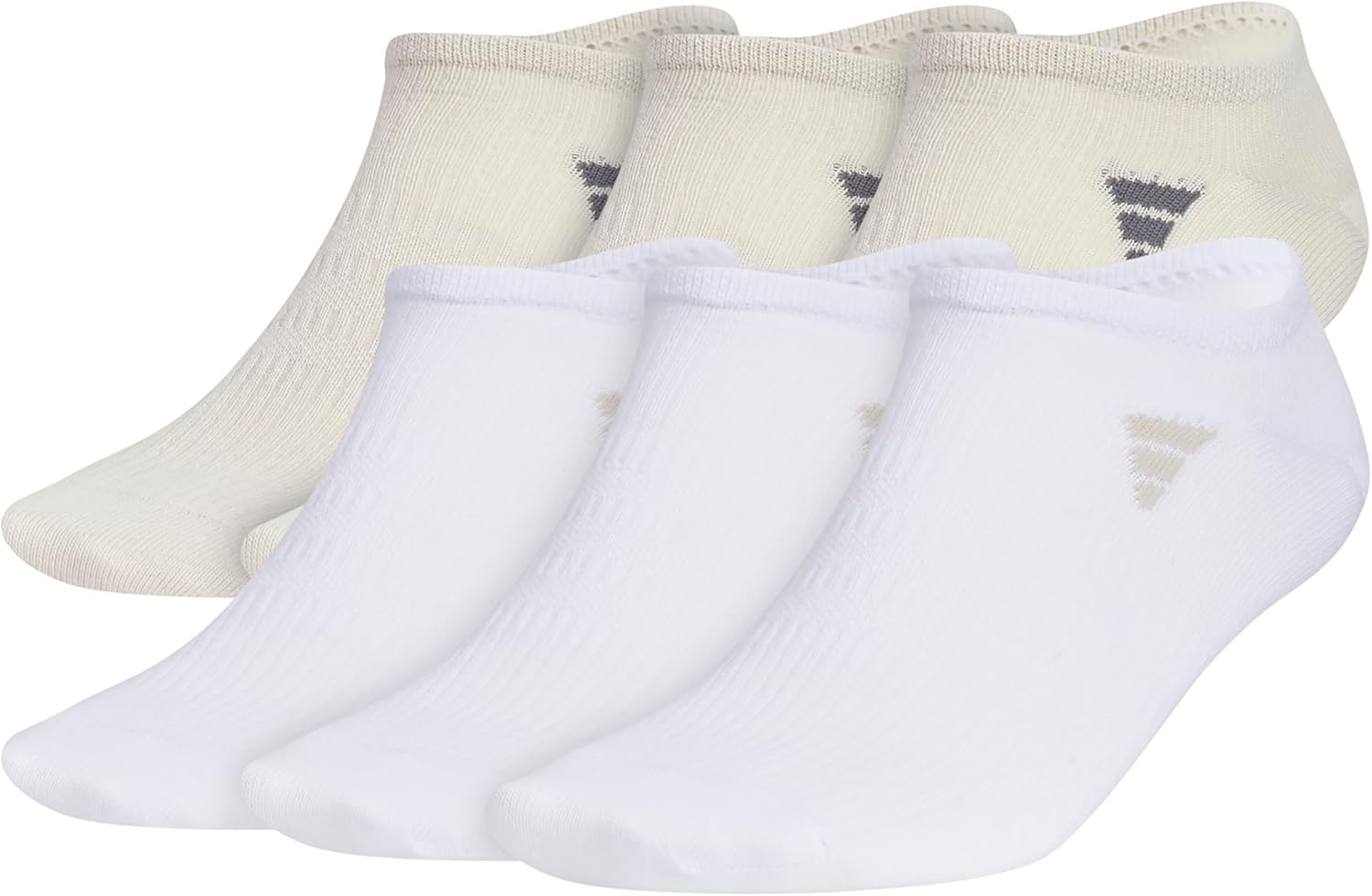adidas Men’s Superlite No Show Socks (6-Pair Pack) Low Profile Below Ankle