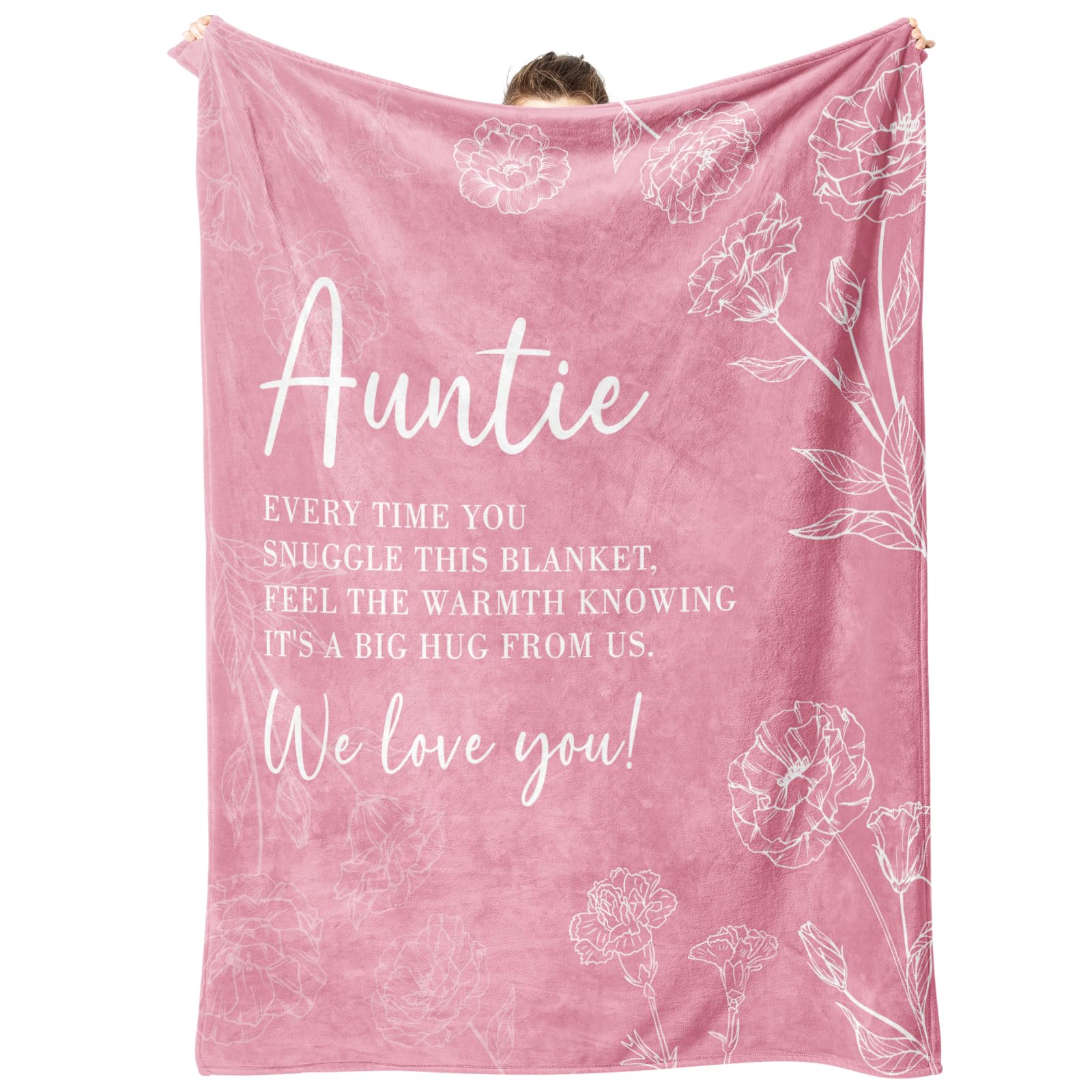 Couverture pour tante en flanelle rose pour des soirées cocooning confortables au salon