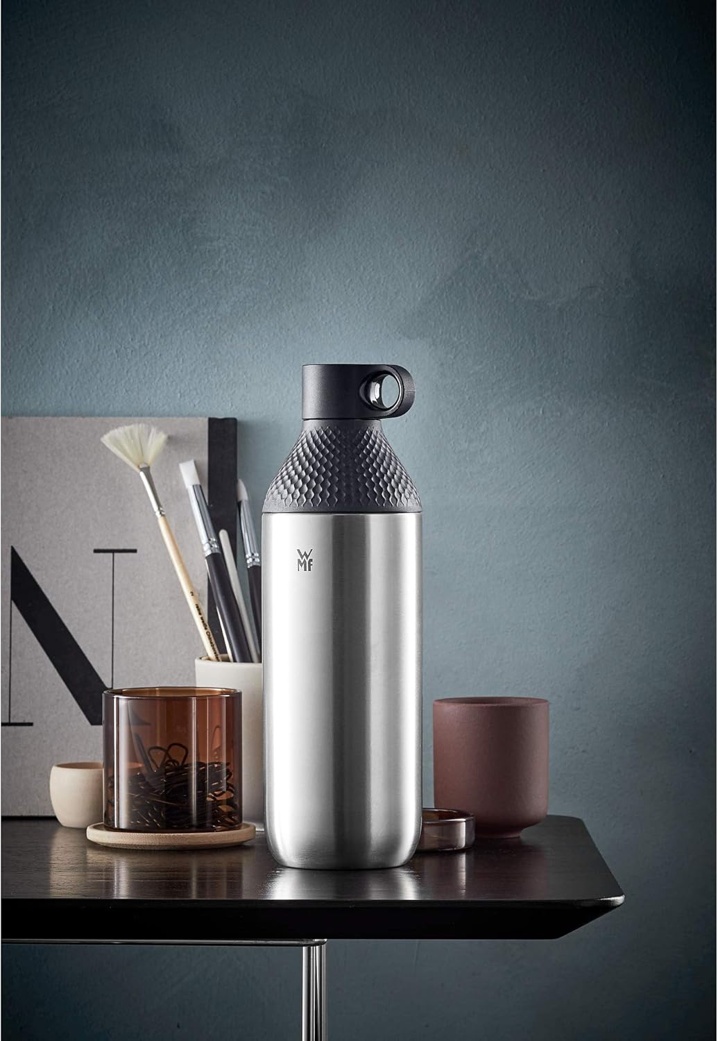 WMF Waterkant Iso2Go Water Bottle Stainless Steel 500 ml Tea Bottle Thermos Flask Insulated Bottle Carbonated Screw Cap Leak-proof
