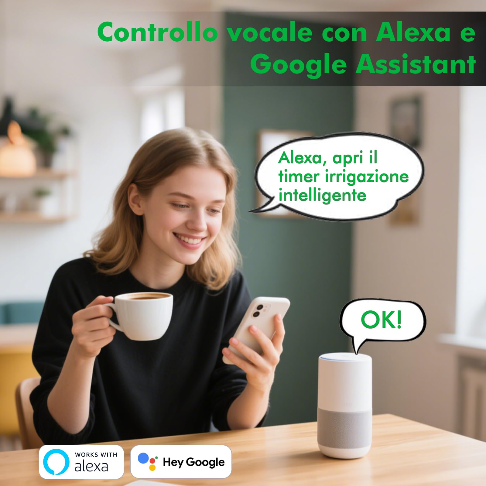 RESTMO computer WiFi, timer programmabile irrigazione, 3 modalità, adatto per rubinetti esterni e prato, 1 zona