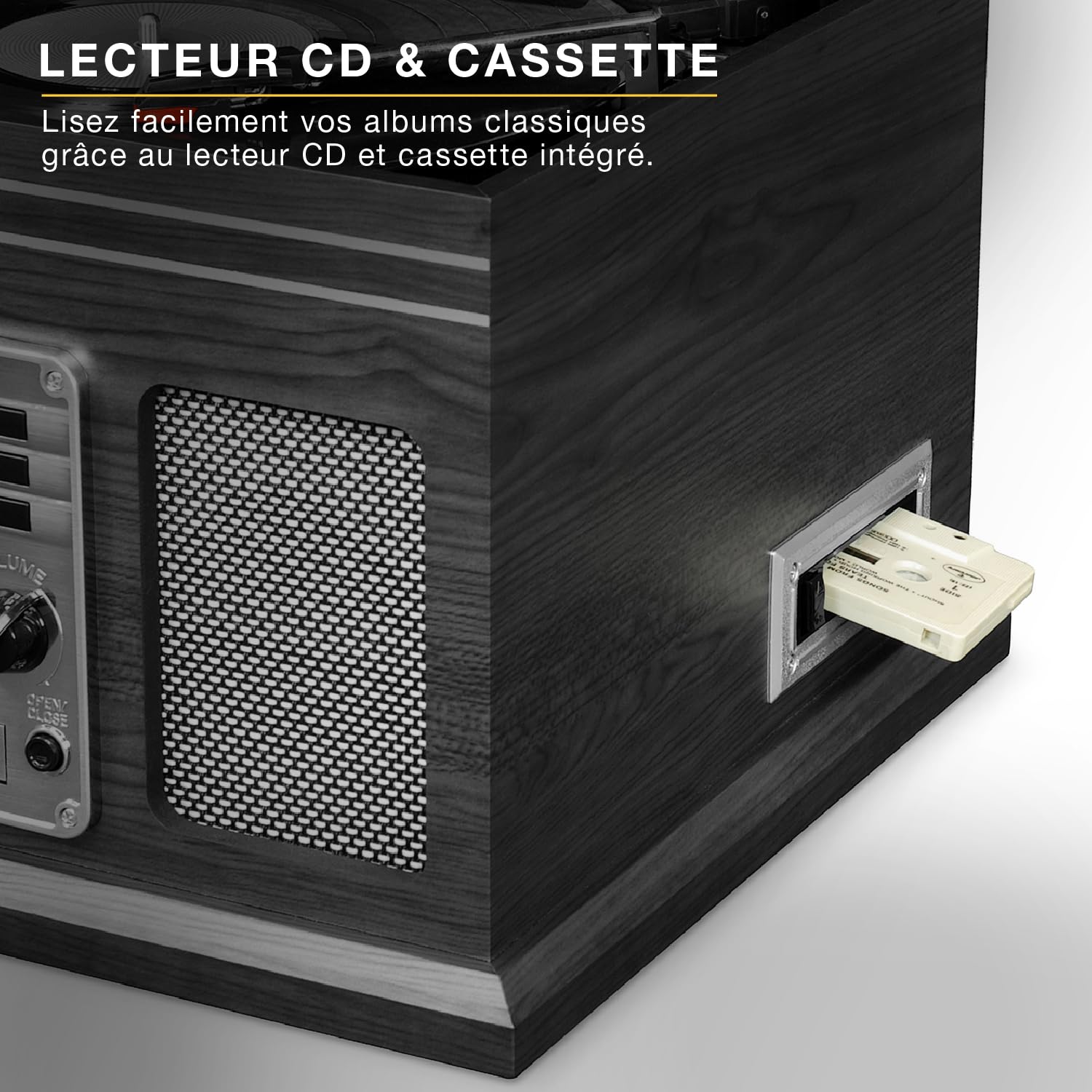 Victrola Classic Chaîne Stéréo 6-in-1 Platine Vinyle Bluetooth - Acajou