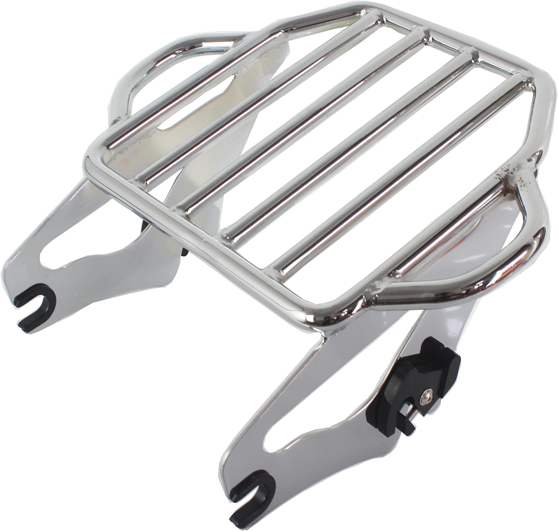 YHMOTO Detachable Luggage Rack Two-Up Mounting Rack for Harley Touring Road King Street Electra Glide 2009-2025 (Chrome)