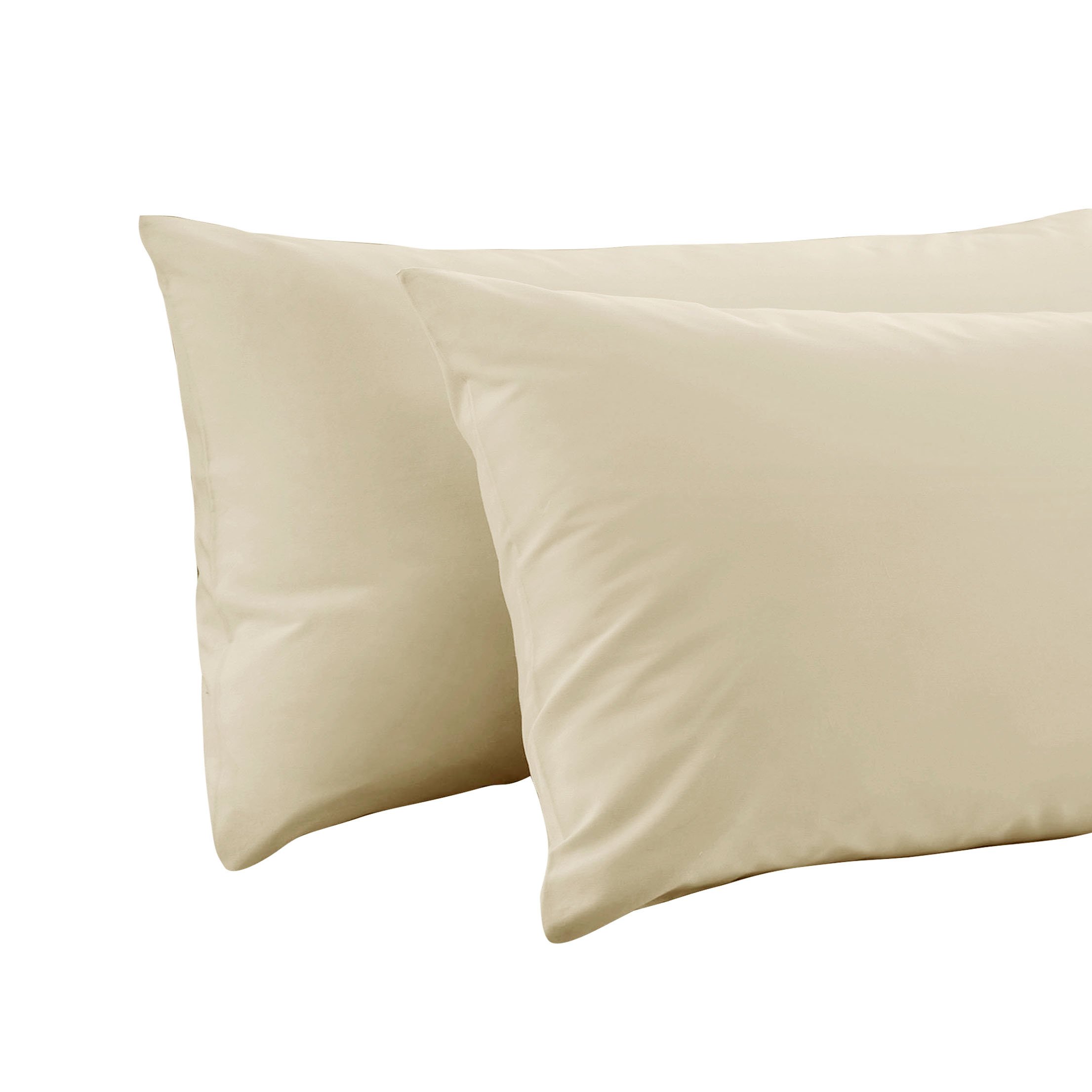 AR T-300 Egyptian Cotton Sateen Pair Of Housewife Pillow Cases (Cream)