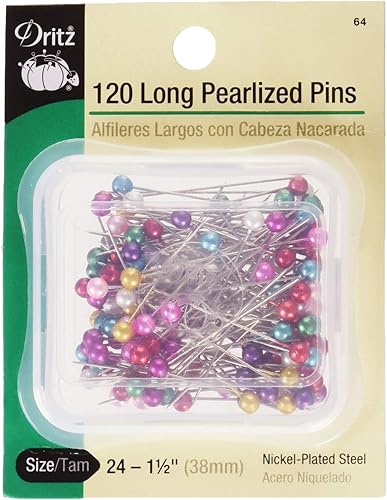 120 alfileres largos con cabeza nacaradade 1.5 pulgadas