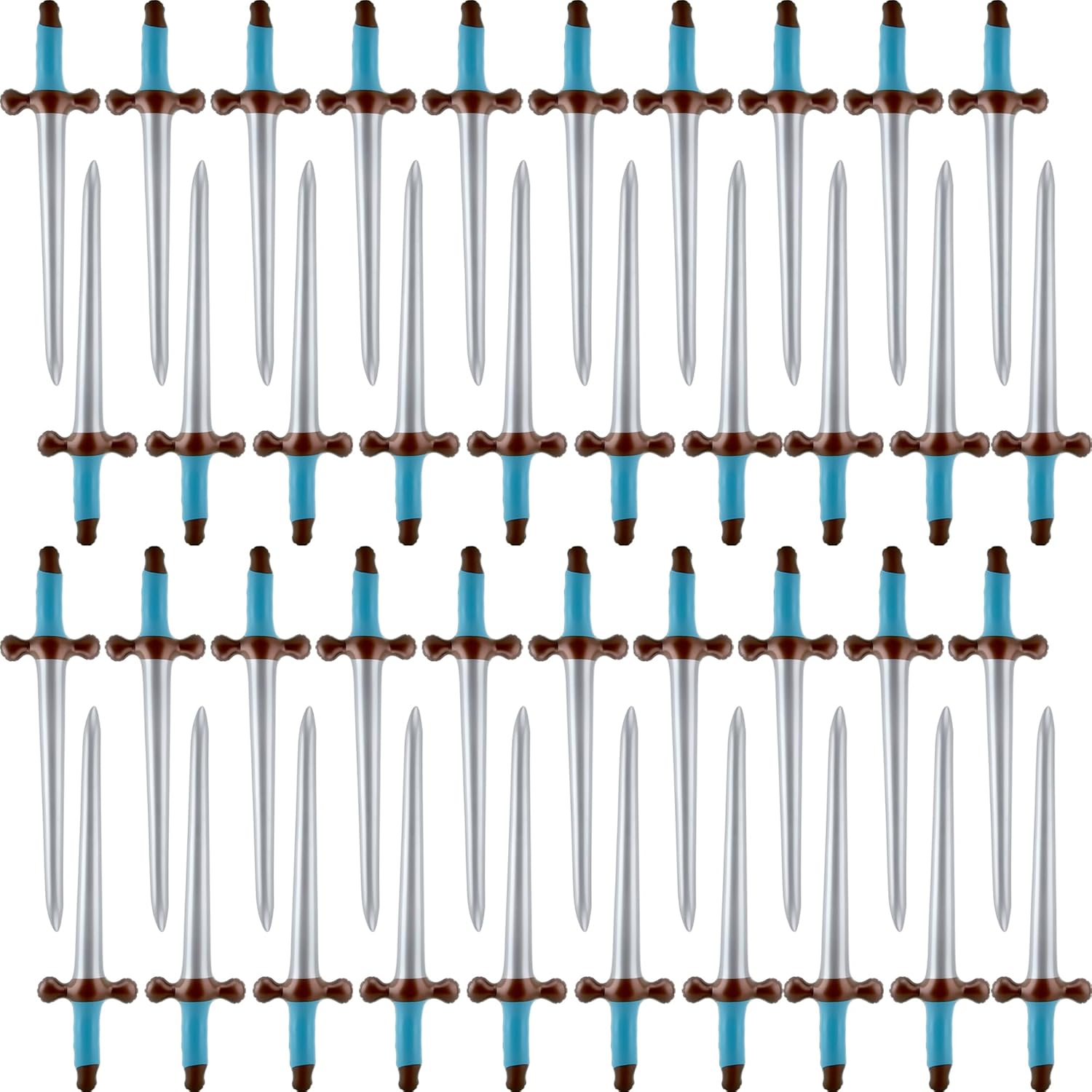 40 Pack 24 Inch Blow Up Swords Inflatable Pirate Swords Inflatable Weapons Toys for Halloween Cosplay Birthday Swimming Pool Party Decor