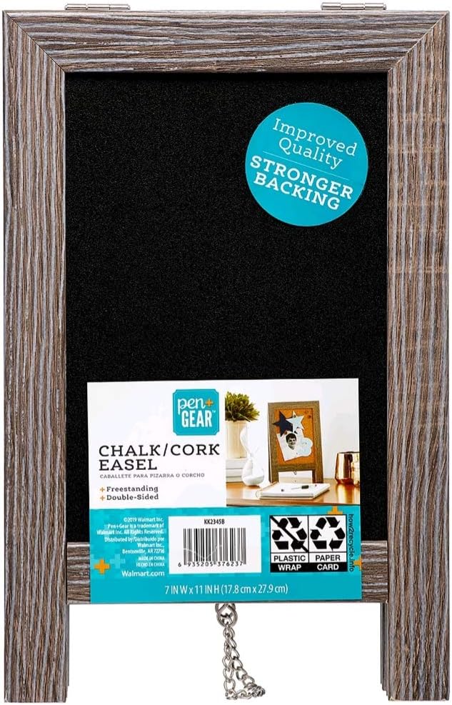 Chalk/Cork Easel. Freestanding.Tabletop. Doubles Sided