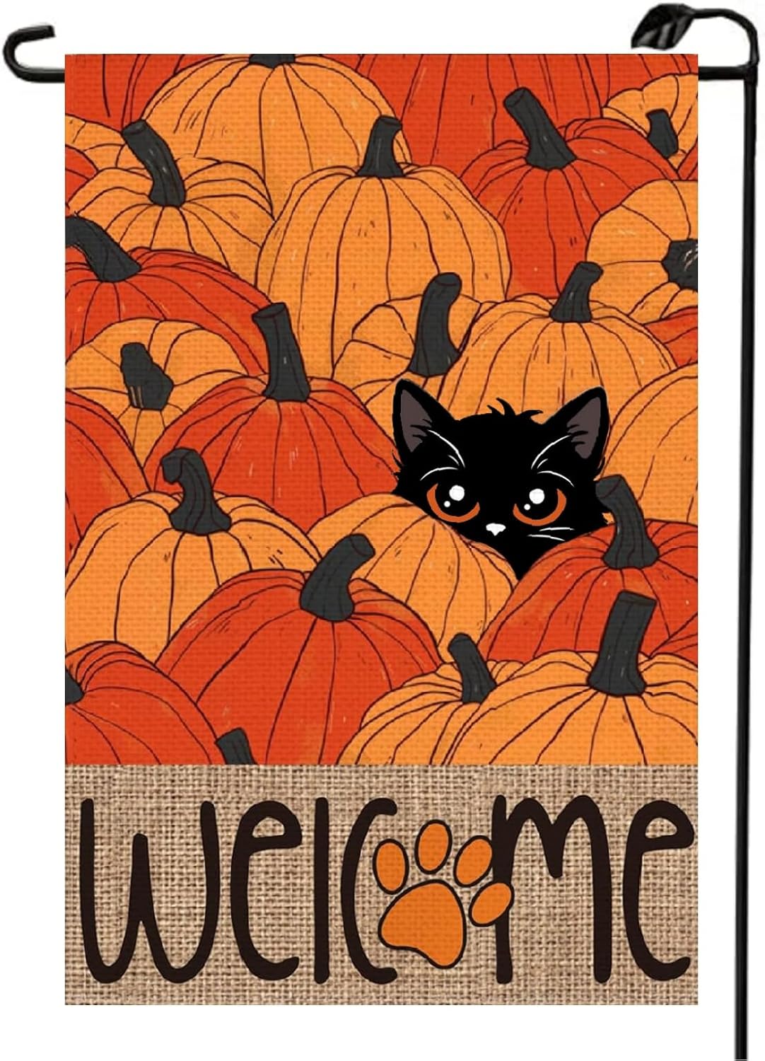 Christmas Black Cat Garden Flag 12x18 Inch Vertical Double Sided Seasonal Winter Cute Welcome Small Flags Farmhouse Outside Decoration For Yard (ONLY FLAG) SD50 image 2