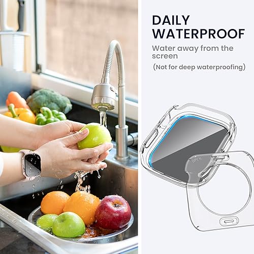 Vista 46 de Tensea Funda protectora de pantalla impermeable para Apple Watch (2 en 1) para Apple Watch, serie SE 6, 5, 4, 1.732 in, iWatch PC, película