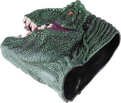 Dinosaur Hand Puppet Glove Dino Head Gloves Soft Rubber Realistic Role Play Gloves Animal Party Favor Interactive Accessories Tyrannosaurus Hand Puppet for Adult