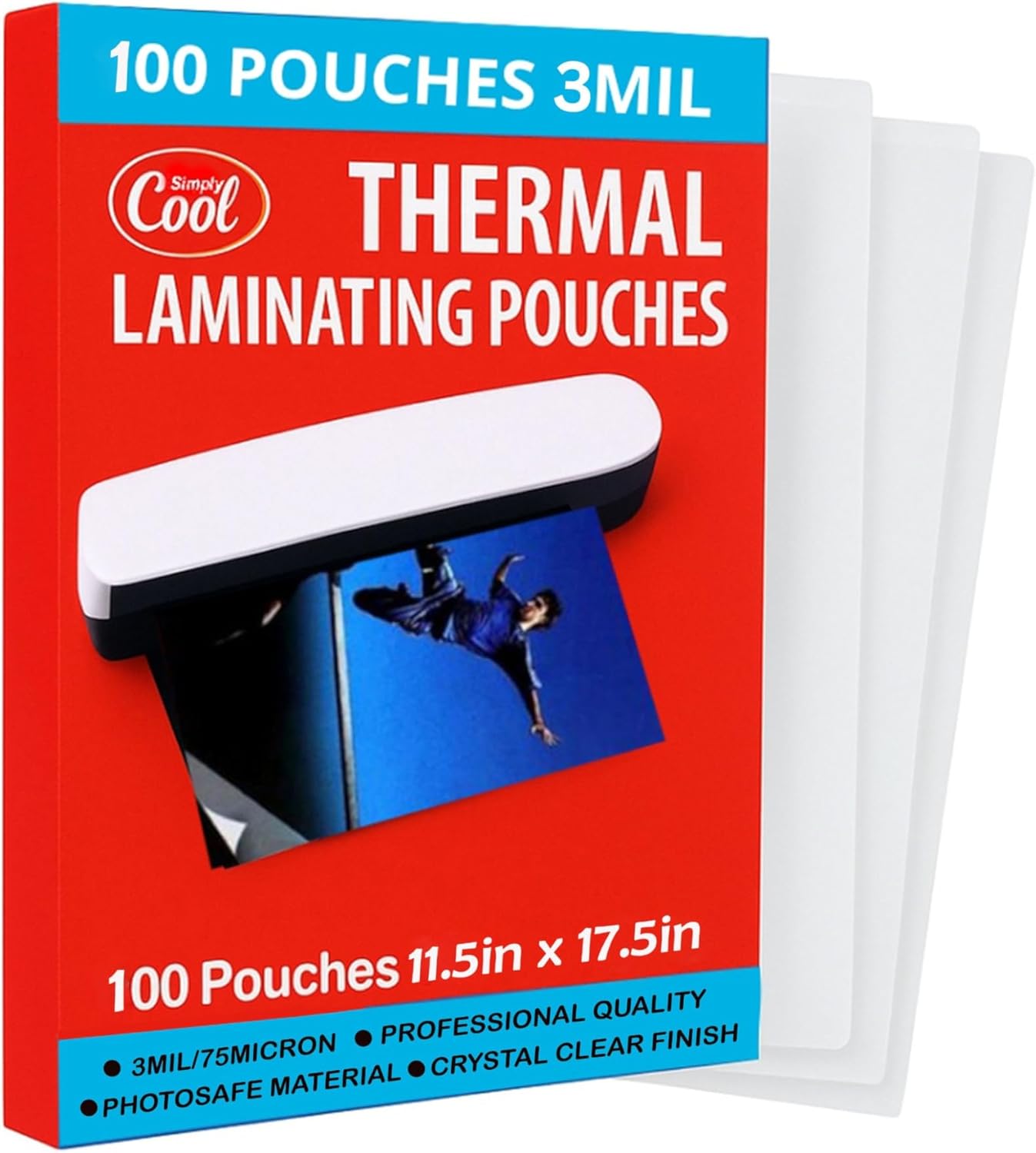 3mill thermische lamineren (100 tellen) 11,5x17,5 inch, droog-erase-vriendelijke laminaatzakjes, compatibel met laminator, kristalheldere gelamineerde afwerking