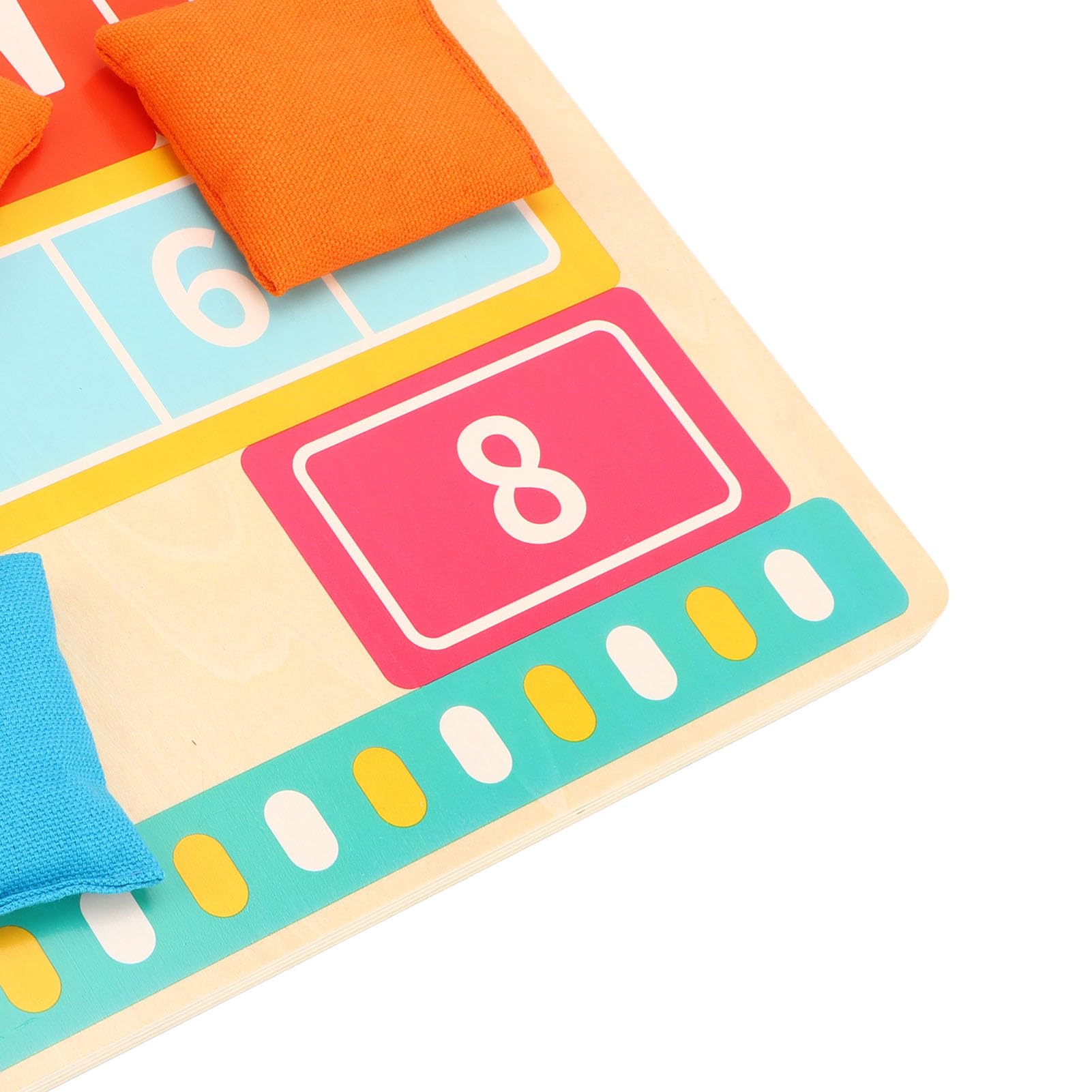 Gavigain Cornhole Set, Wooden Sandbag Toss Game, Sturdy Construction, Portable and Fun, for Kids and Family Outdoor Parties