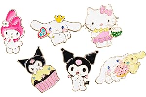 6 Pcs Anime Brooch Pins for Backpacks
