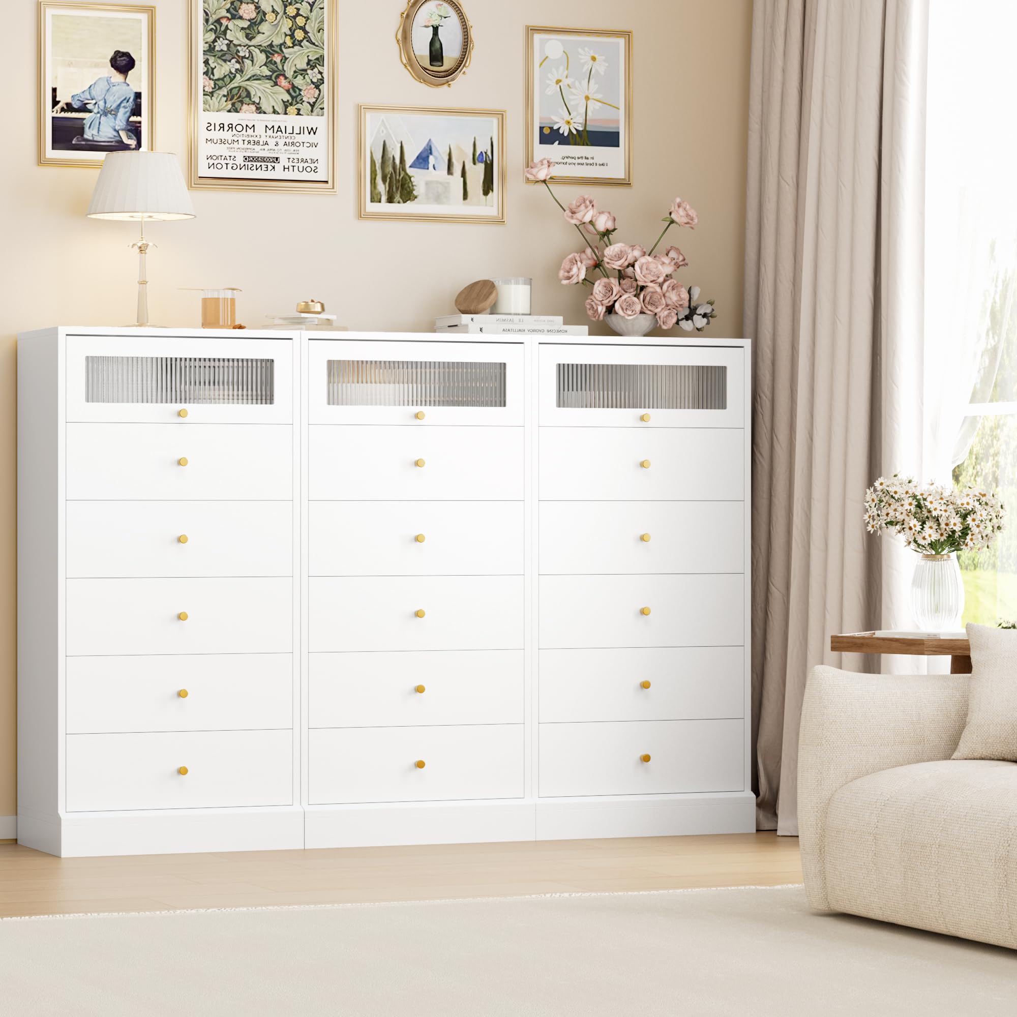 slim fit dress slacks Julieta 6 Drawer Dresser, Cream – High Fashion Home