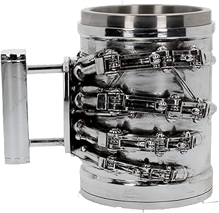 Nemesis Now T-800 Terminator 2 Judgement Day Tankard Mug Featuring the Cyberdyne Systems Logo, Officially Licensed Hand-Painted Resin, Futuristic Sci-Fi Decor, 17cm
