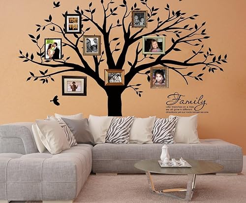 Miniatura 8 de Lskoo - calcomanías, foto familiar de árbol para pared, como ramas, calcomanía de vinilo para pared, marco para foto de decoración, adhesivo de