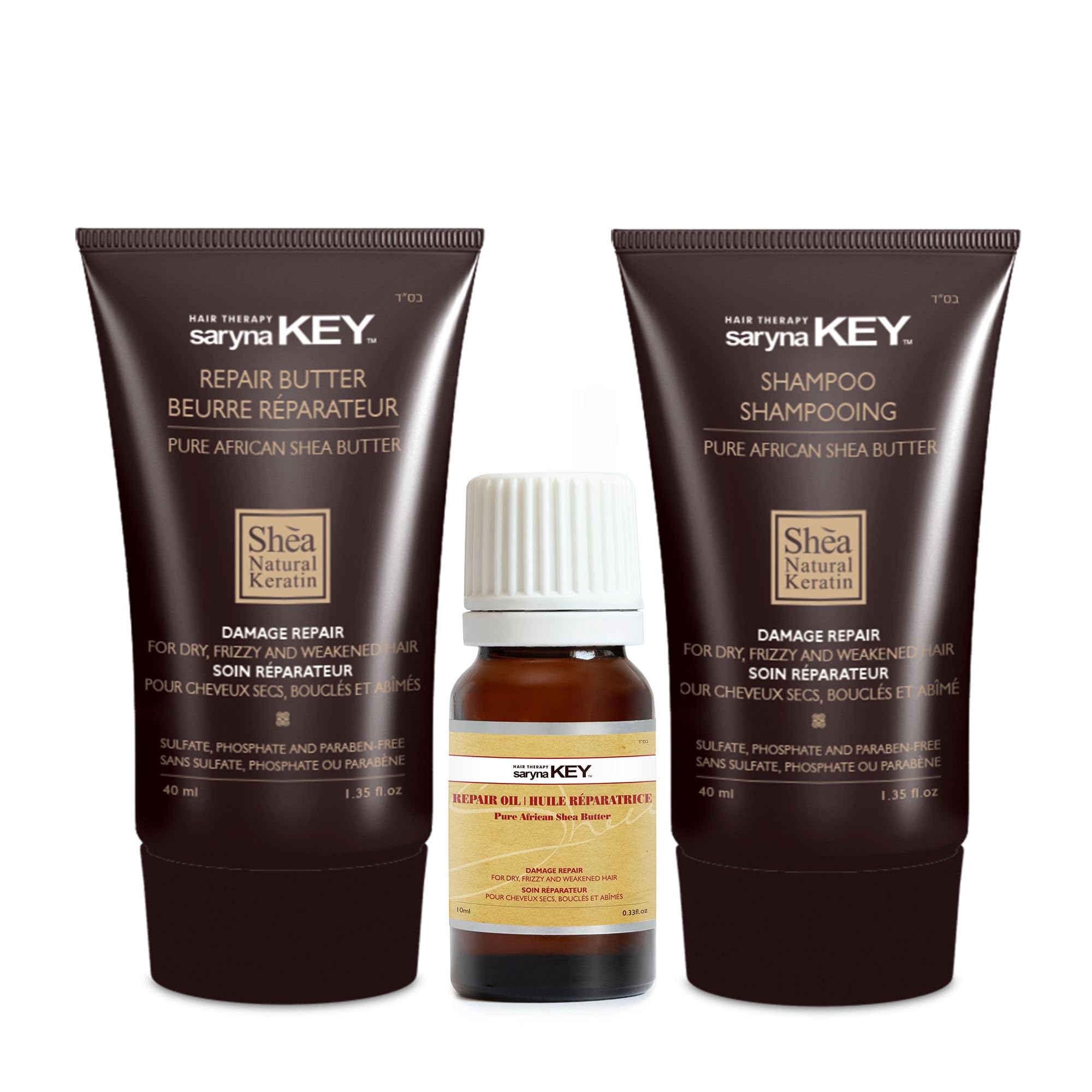 Saryna Key Damage Repair Travel Kit, Shea Butter, Mini Set