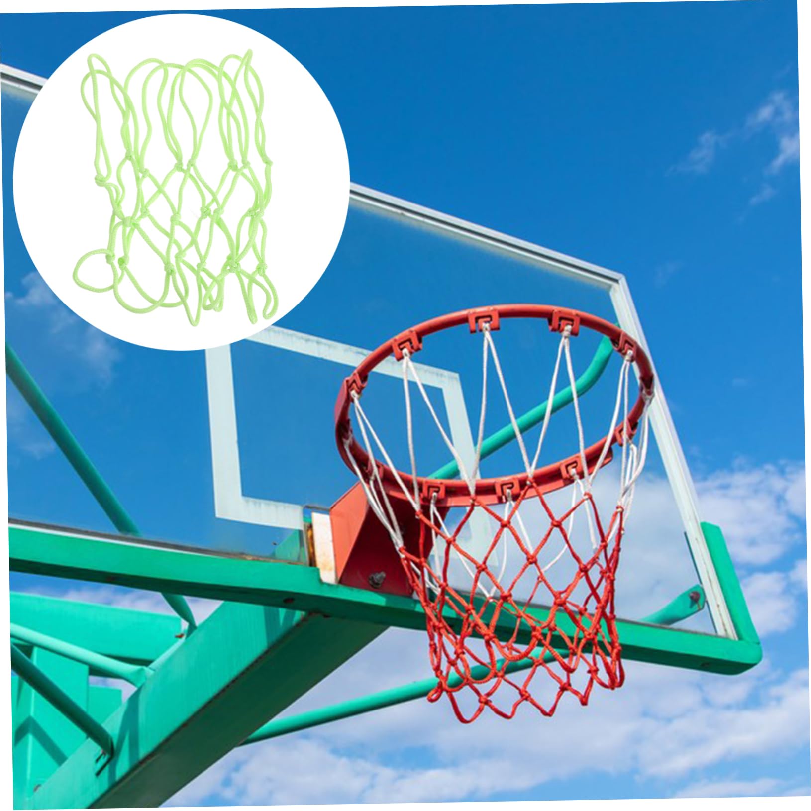 KICHOUSE Basketball Net for Boys and Girls Nylon Frame Net Weather-Resistant Easy to Install for Basketball Supplies for Active Fun