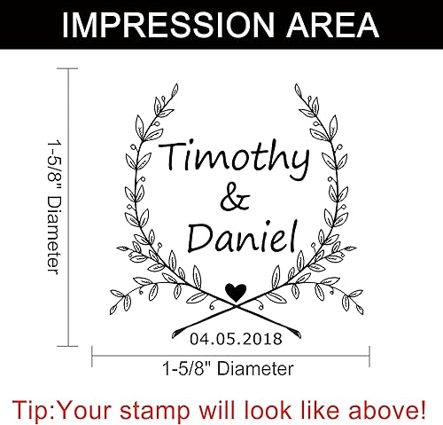 Miniatura 4 de Sello de goma autoentintado personalizado, sello de boda personalizado, uso en invitaciones de boda, ahorra fechas, tarjetas RSVP (hojas 3)