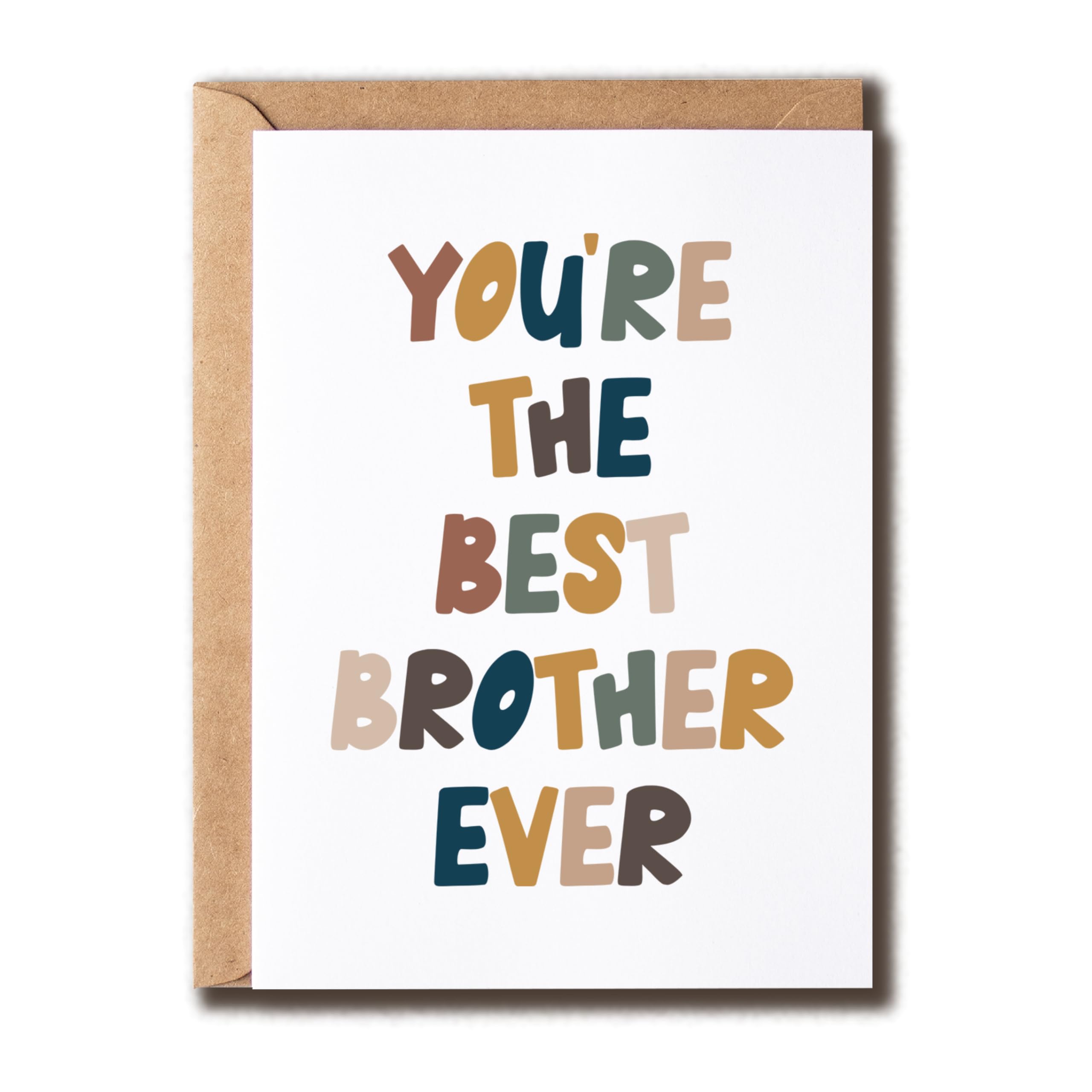 You're The Best Brother Ever Card - Brother Bday Greeting Card - Brother Anniversary Card - Congrats Card - Card For Him