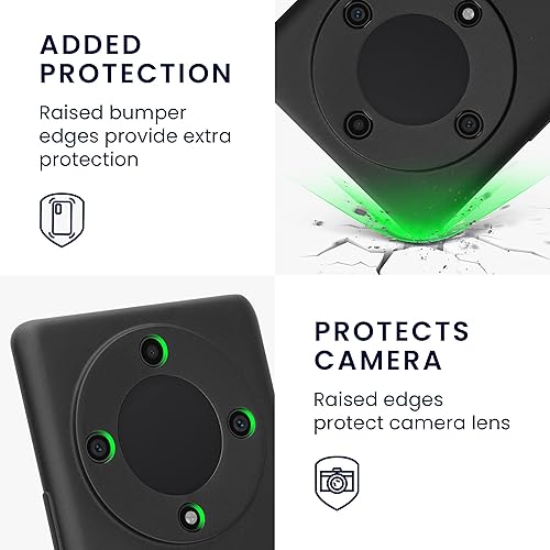 Miniatura 3 de kwmobile Funda compatible con Honor Magic5 Lite 5G - Funda trasera de TPU suave - con aspecto metálico - Gris metálico