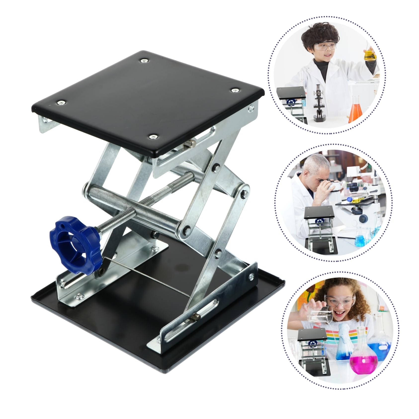 PRETYZOOM Piattaforma Elevatrice Inossidabile per Esperimenti Laboratorio e Strumento per Attività Scolastiche e Scientifiche