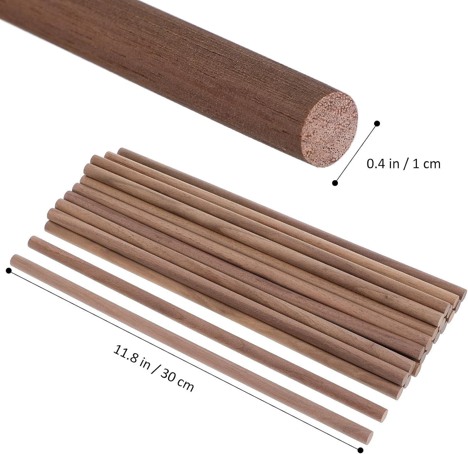 Craft Wood Sticks for Crafts and Decorations, Brown Wood