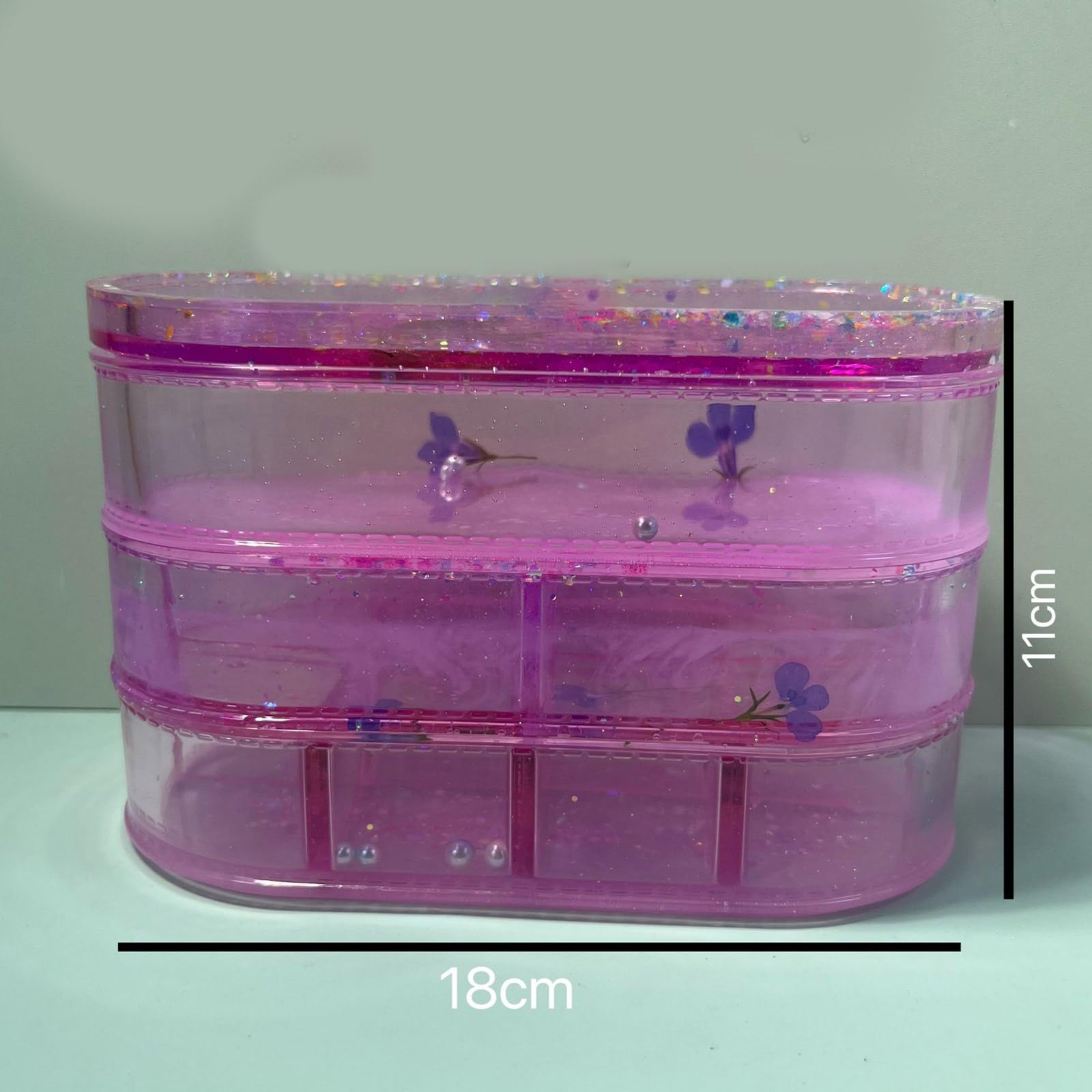 Stampo in resina epossidica a 3 strati per scatola di gioielli stampi per rossetto stampi in silicone per amanti del mestiere stampi in cristallo per resina epossidica