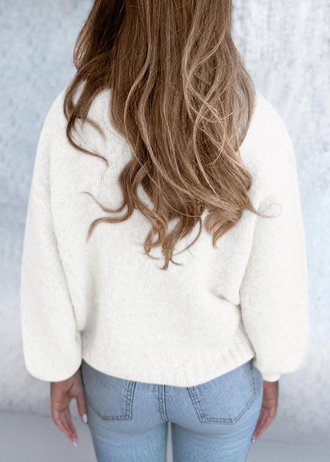 KIRUNDO Sweaters for Women Fall 2026 Oversized V Neck Cozy Cute Casual Long Sleeve Knit Pullover Trendy Winter Clothing - Image 2