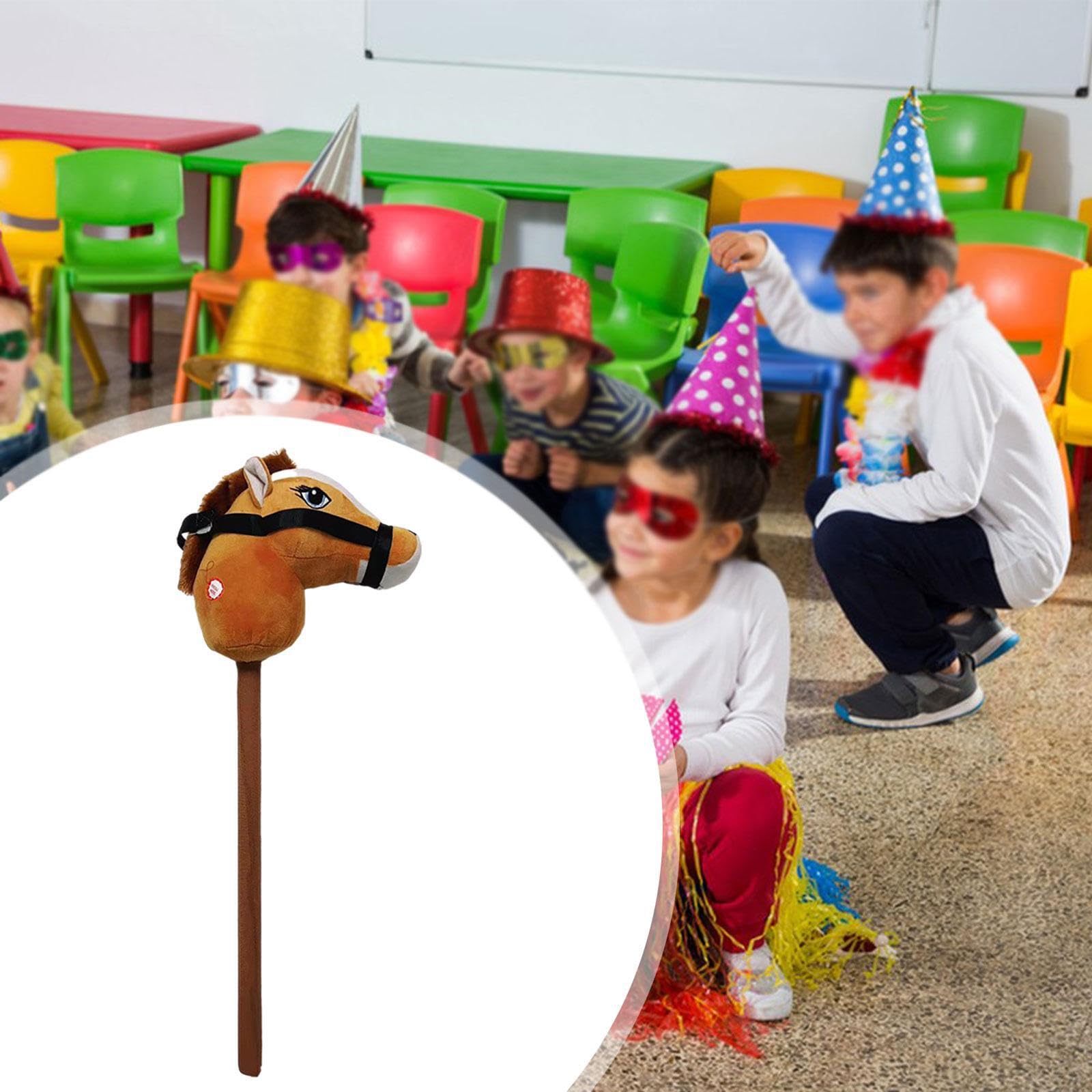 Giocattolo musicale a forma di cavallo da passeggio con effetti sonori che stimola l'immaginazione dei bambini e aiuta a sviluppare l'equilibrio. , marrone chiaro , cavallo 3
