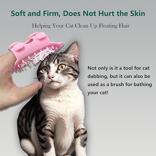 Miniatura 6 de 2 cepillos de esquina para gatos, reduce el desprendimiento, los arañazos y la picazón, artefacto de cosquillas para mascotas con cerdas de