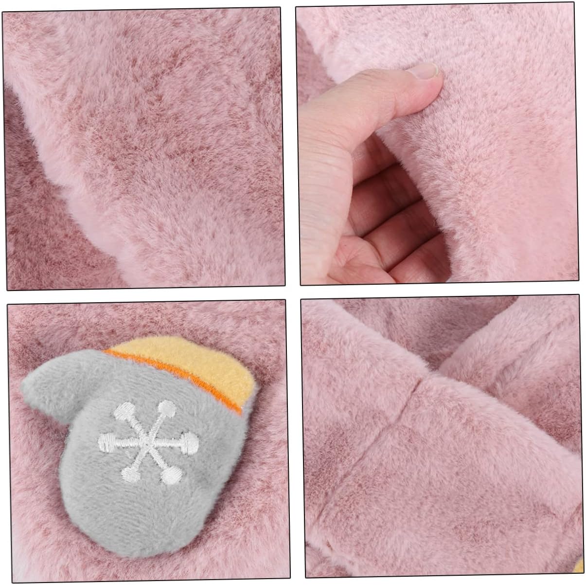 1pc Boy Girl Adorable Plush Scarf Warm Neck Warmer Christmas Patterns for Daily Wear and Holiday Dress-up
