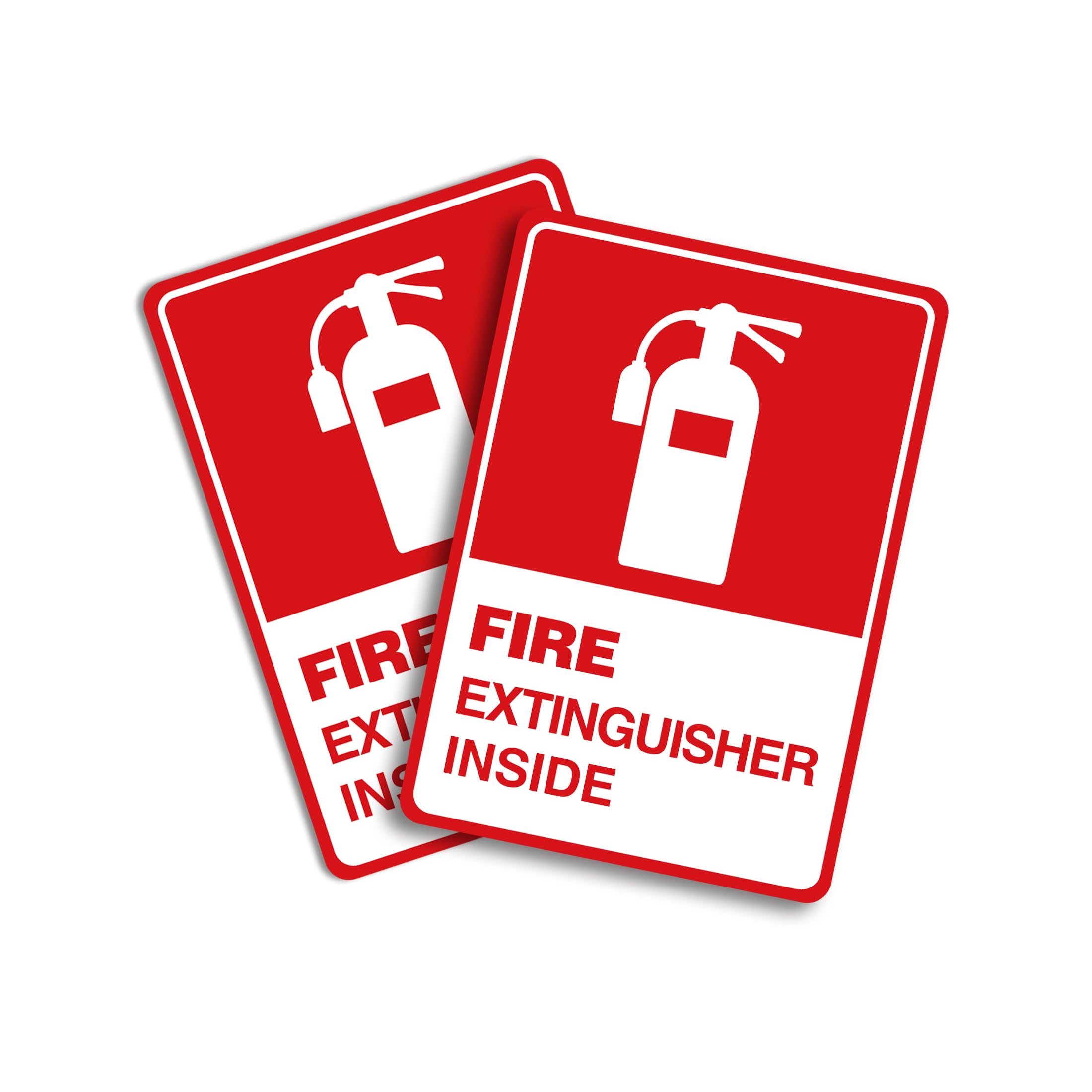 2 Pack Fire Extinguisher Inside Sign 12"x 8" Metal Aluminum Signs For Outdoor & Indoor