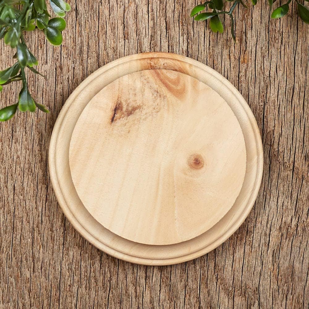 Pack of 4 Unfinished Wood French Oval Plaques from Factory Direct Craft - Blank Wooden French Oval Signs for DIY Crafts and Projects (11" H x 9" W)