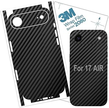 for iPhone 17 AIR Skin Wrap 3M Film Protective for Sides and Back Carbon Fiber