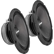 PRV AUDIO 8 Inch Midrange Speaker, 8 Ohm, 8MR400 Pair 400 Watts, 96 dB, Mid Range Loudspeaker for High Output Pro Sound System 2 Speakers