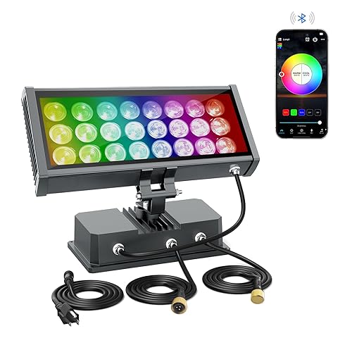 168W Smart Linkable LED Wall Washer Light, RGB+CCT+Dimmable Via APP