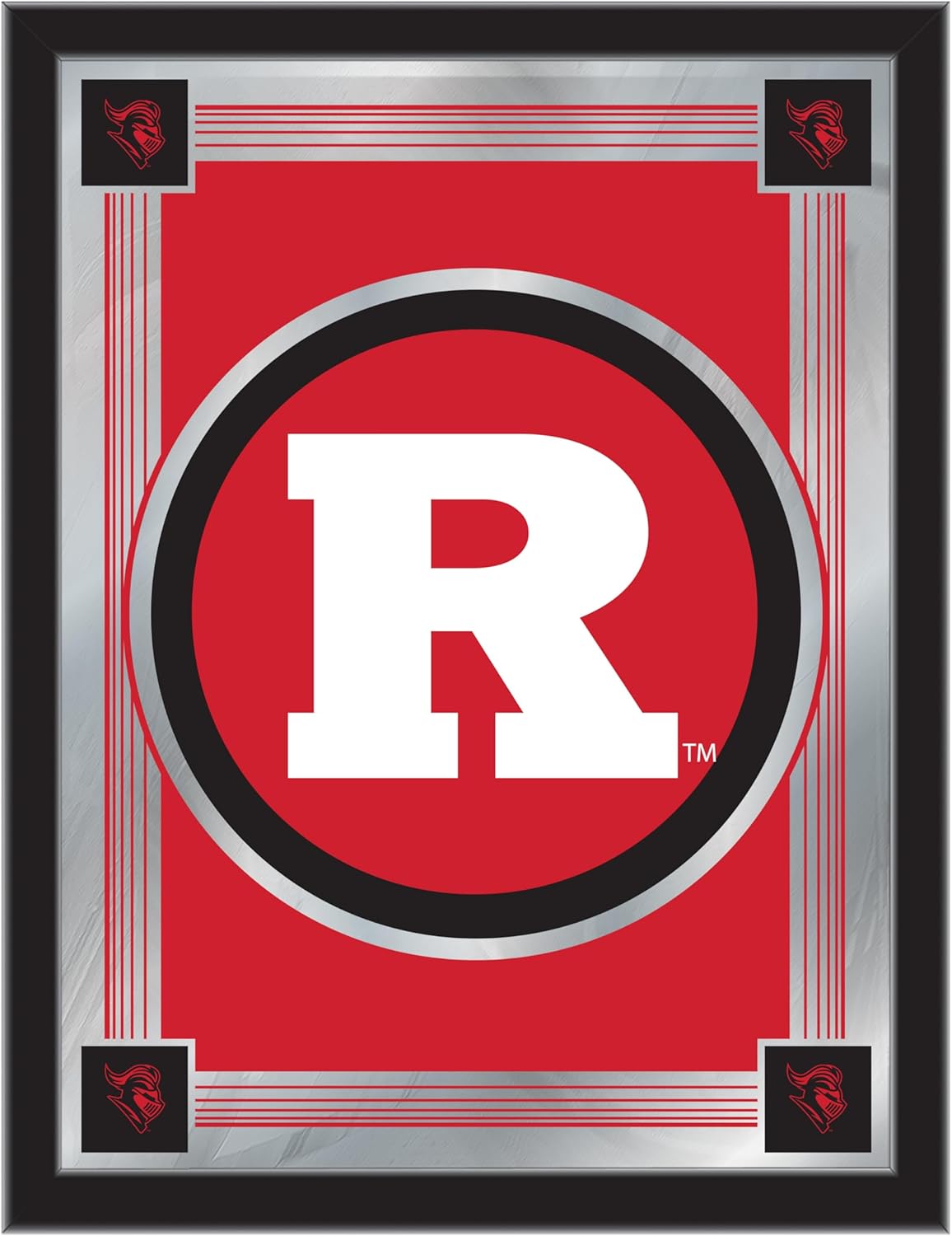 Holland Bar Stool Company Rutgers Logo Mirror Art, 17 X 22-Inch, Black