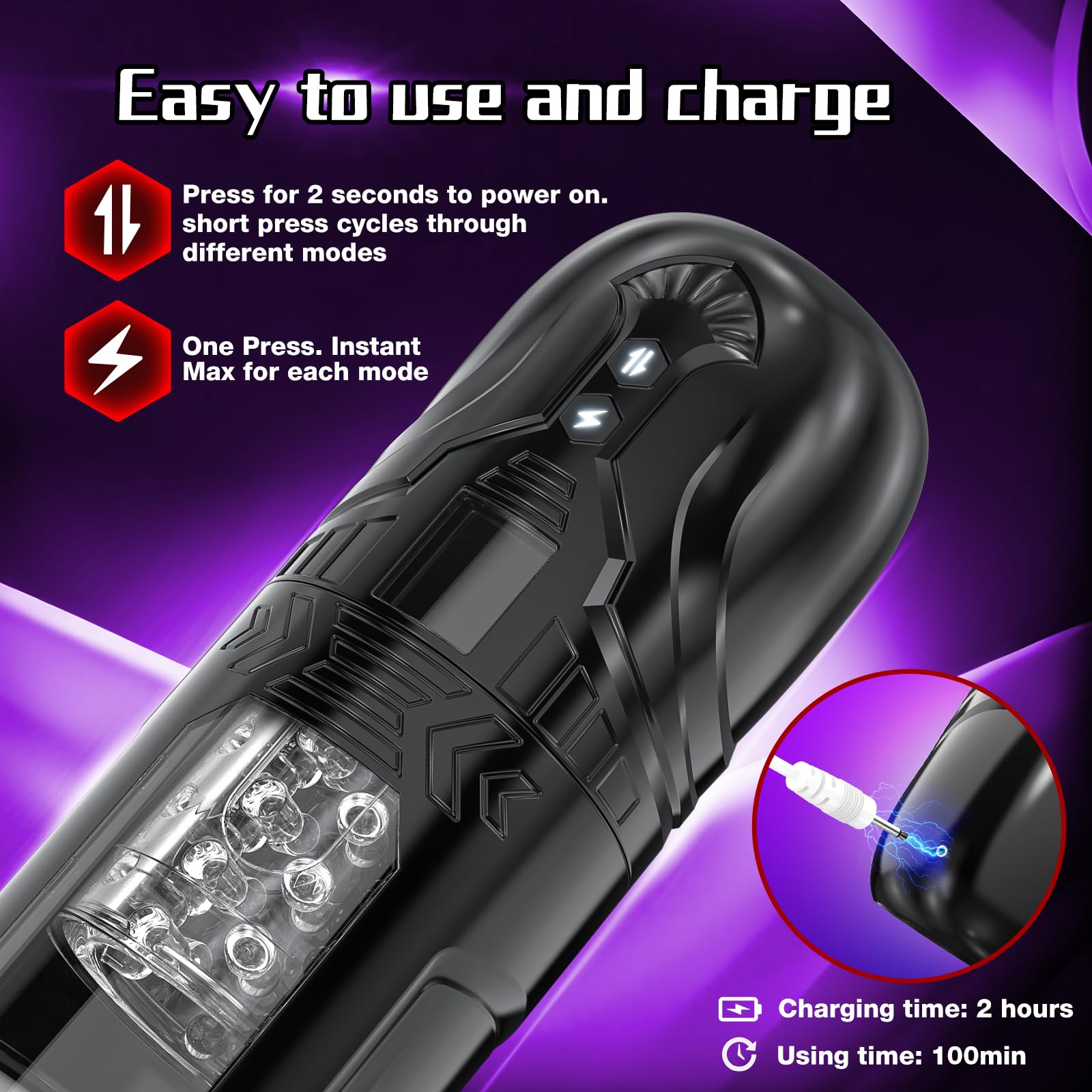 HIVEFUN Masturbâteur Homme Mains Libres, Sex Toys Masturbateurs Masculins Automatique avec Turbo en un Clic 7 Modes de Poussée et de Rotation, Sex Machine Vaginette Sex Toýs Jouets Sex pour Adultes