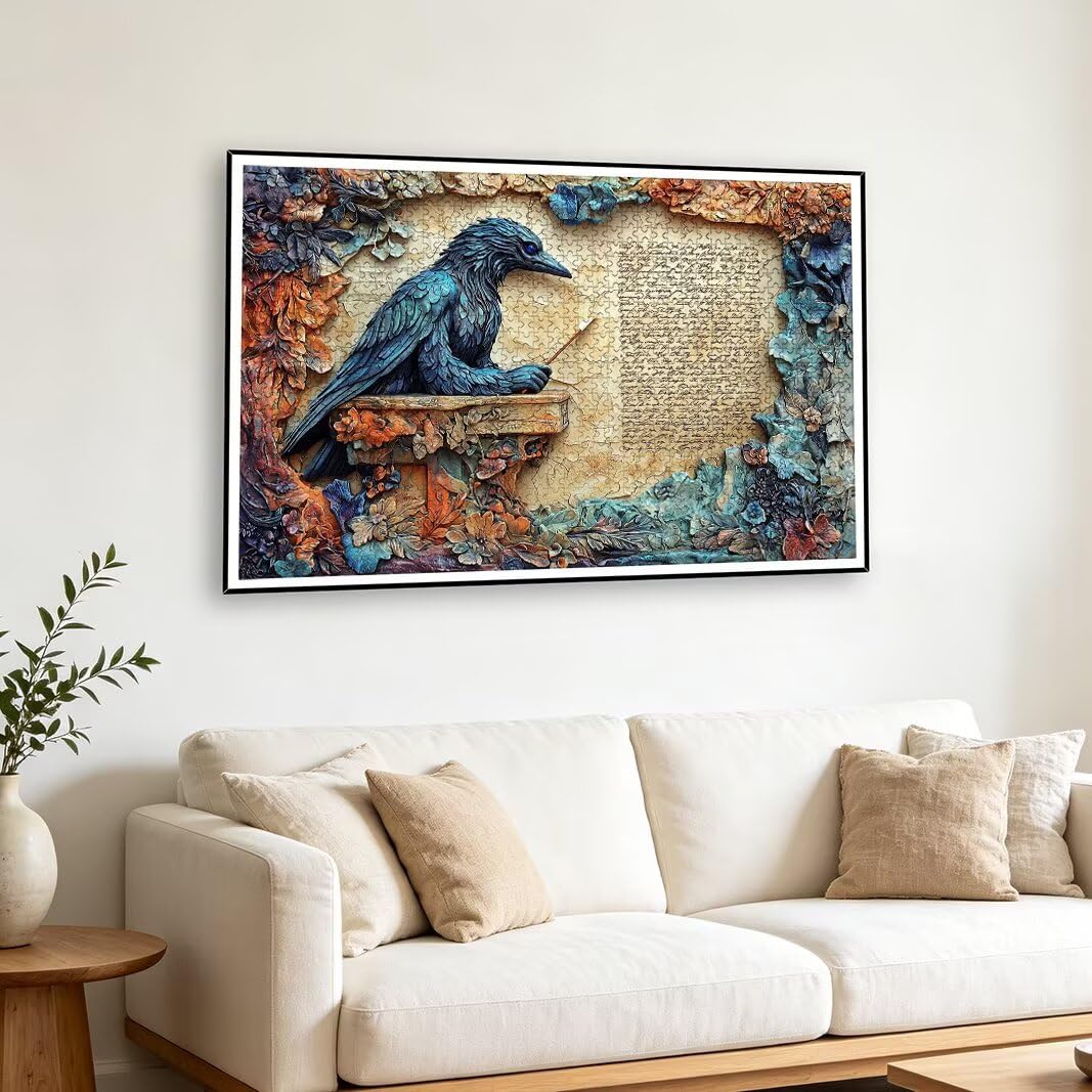 Puzzle Corbeau, Puzzle 1000 Pièces Adultes, Puzzles pour Décor Murale -2203