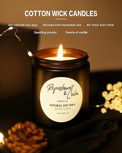 Miniatura 2 de IZIDDO Velas perfumadas, velas aromáticas para el hogar, 45 horas de combustión, velas de soja, alivio del estrés y velas de baño y cuerpo, velas