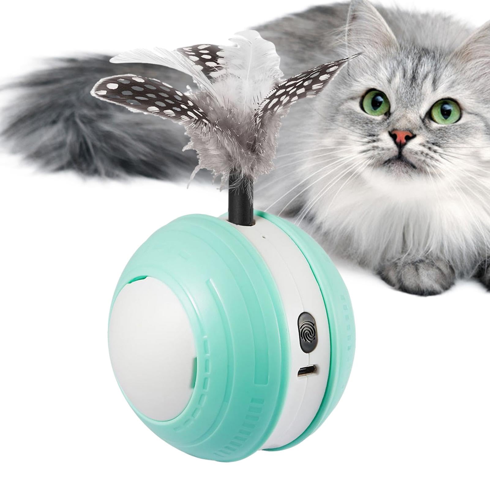 Bola para gatos interactiva de movimiento automático recargable