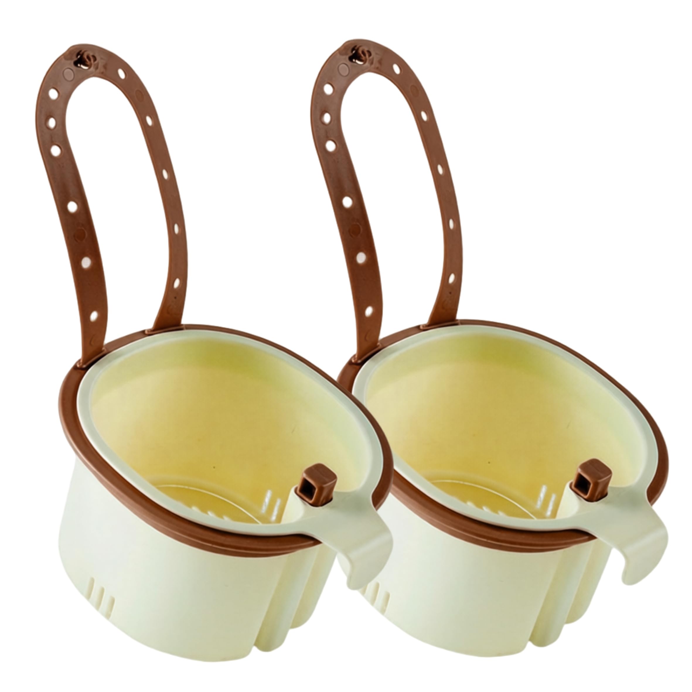 2PCS Kitchen Sink Strainer Basket, Hanging Detachable Sink Filter Basket with Press Dump, Dark Brown Strainer, Kitchen Filter, Hanging Detachable, Press Dump Bas