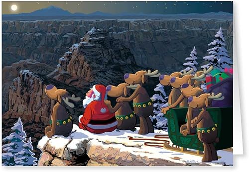 Stonehouse Collection| Grand Canyon Christmas Cards | 18 Western Cards & 19 Envelopes | Arizona Southwest Cards (Standard)
