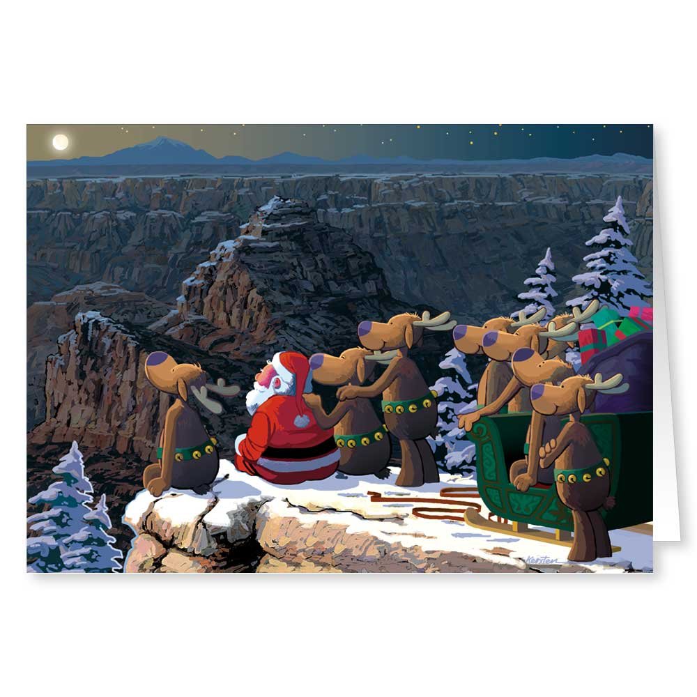 Stonehouse Collection Custom Grand Canyon Christmas Cards | 24 Western Cards & 25 Envelopes | Arizona Southwest Cards (Personalized)