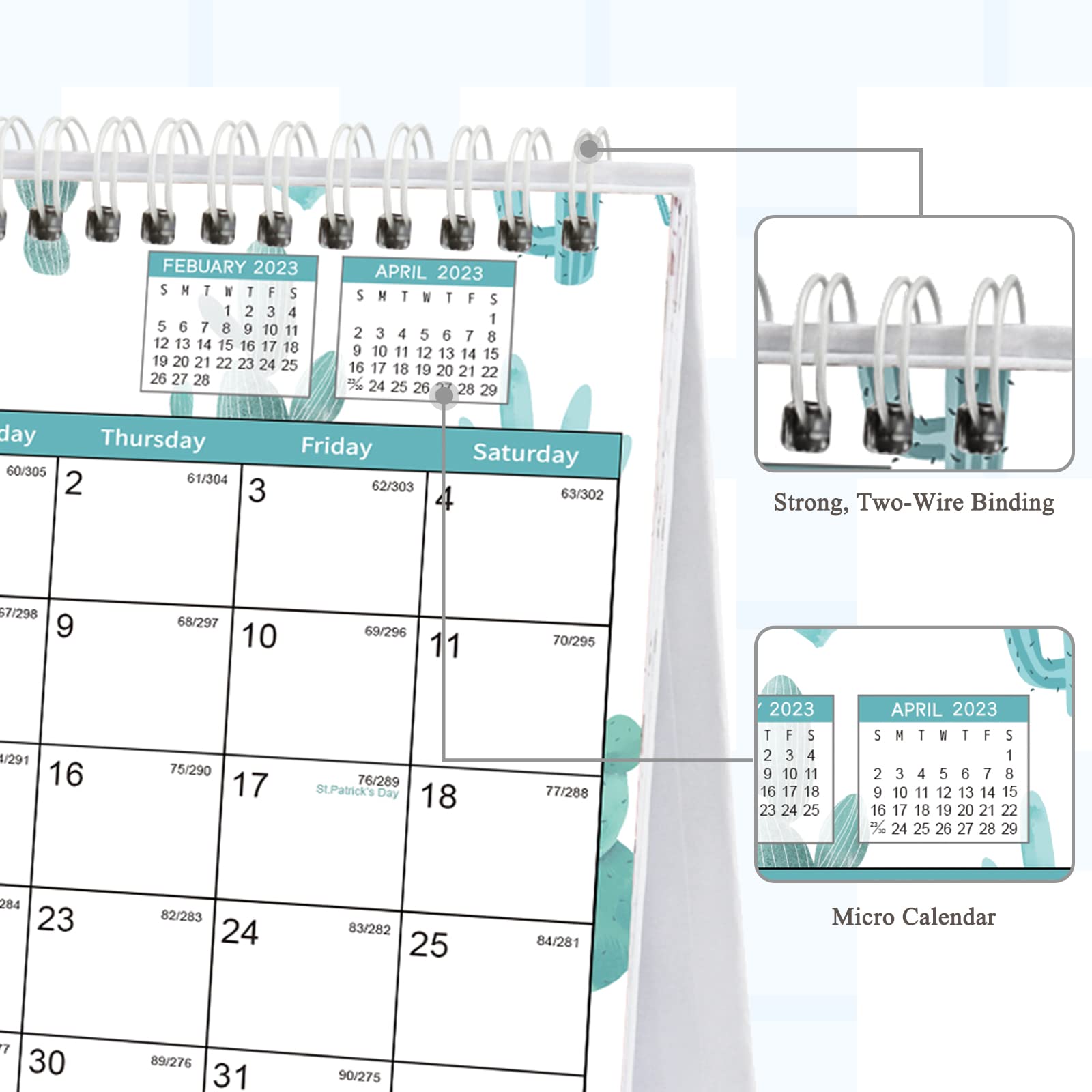 Desk Calendar 2023-2024, Monthly Desktop Calendar, Standing Flip Calendar  with Thick Paper(Jul. 2023 - Dec. 2024, 10" x 8.25"), Academic Year  Standing Desk Calendar with Planner Stickers : Office Products - Amazon.com