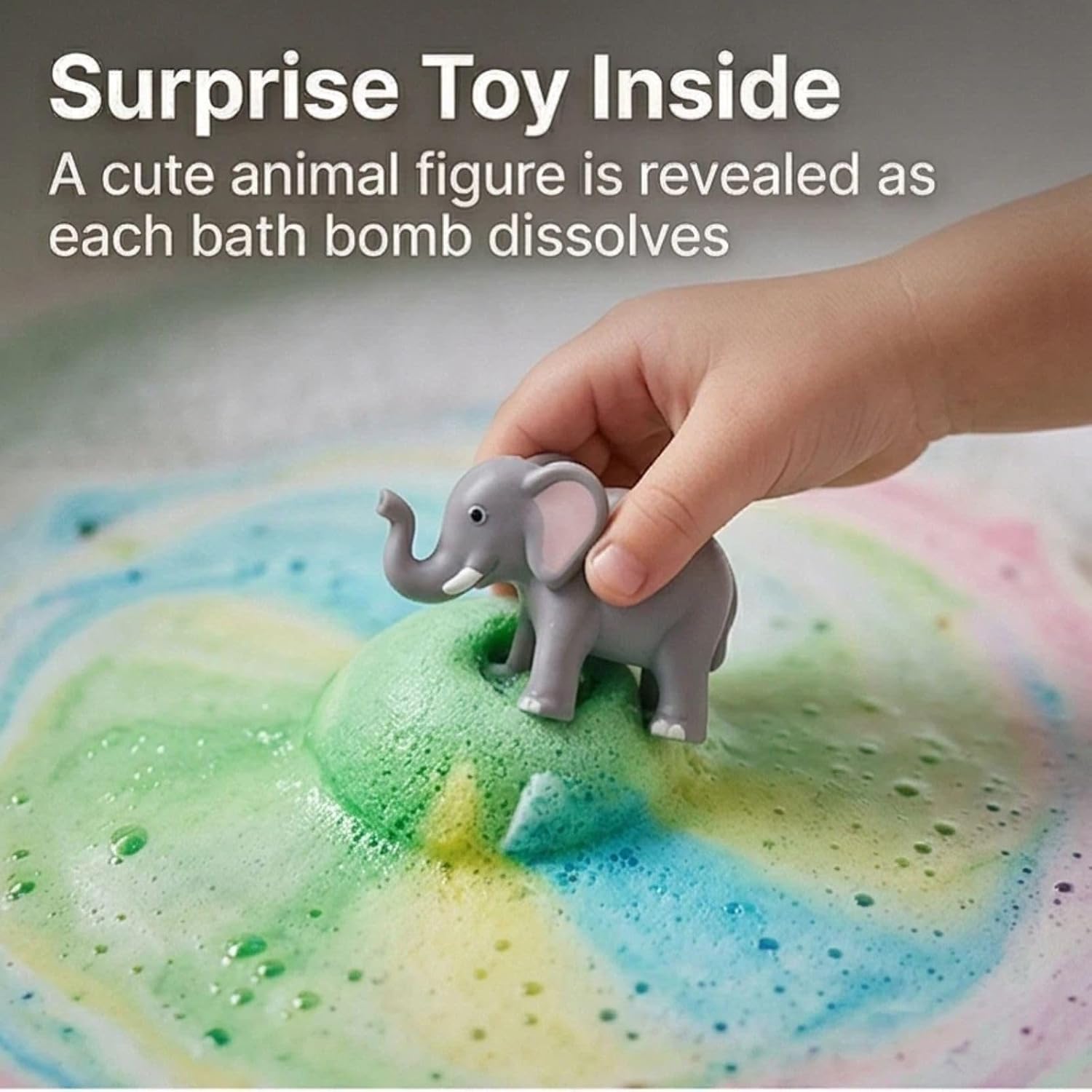 Bath Bombs with Surprise Inside, 12 Pack Ocean Theme Bath Bombs, Colorful Sea Salt Bath Bomb Gift Set for Kids and Adults (Animal 24PC)