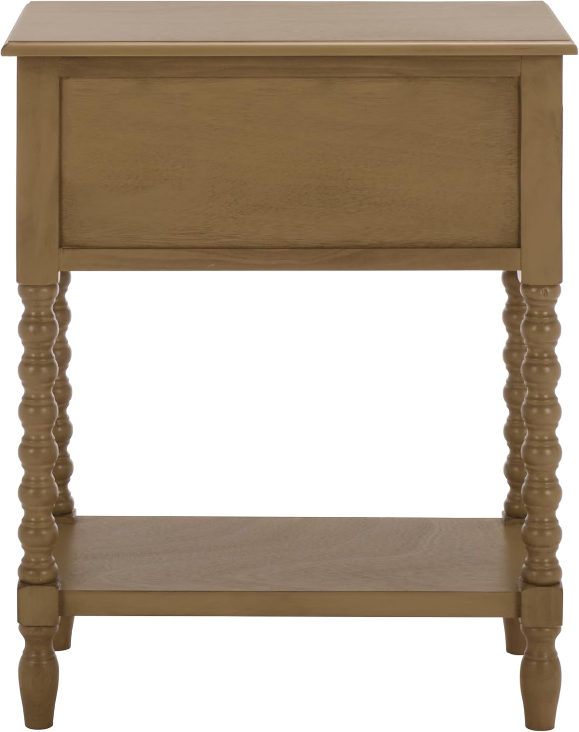 SAFAVIEH Home Collection – Athena Desert Brown 3-Drawer Console Table, Traditional Spindle-Leg Entryway & Living Room Accent (CNS5703F)