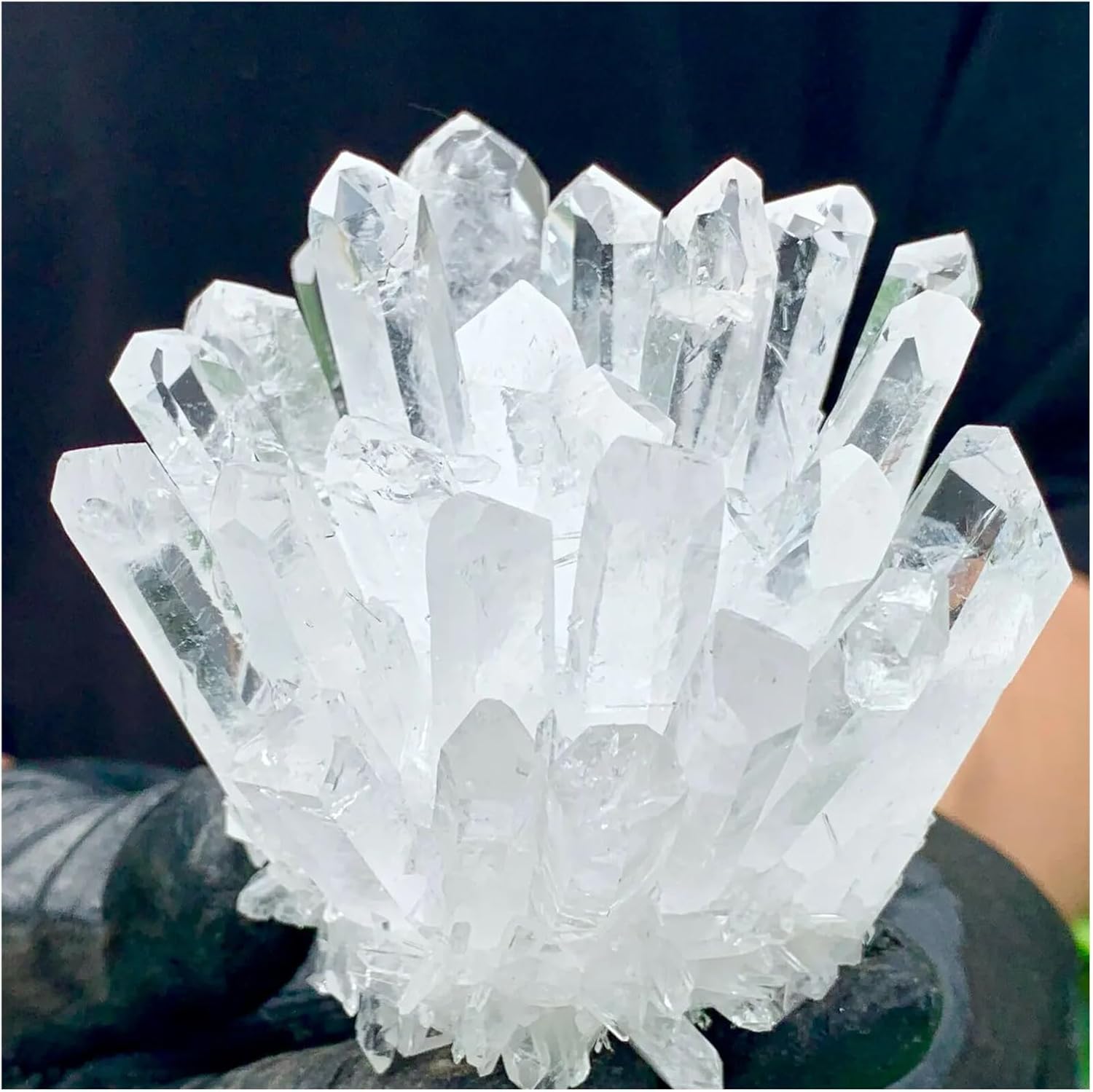 1pcs 350-400g White Quartz Crystal Cluster